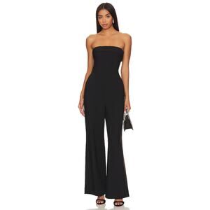 Women's Size S PISTOLA Black Valentina Polished Jumpsuit Strapless Trousers